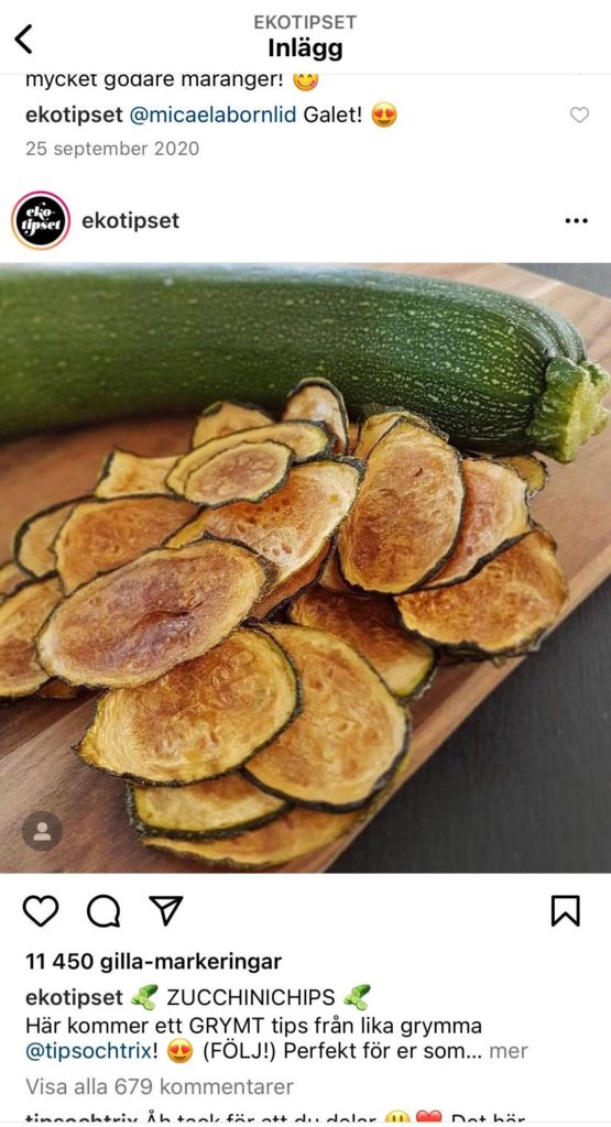 Bild på zucchini som friterats